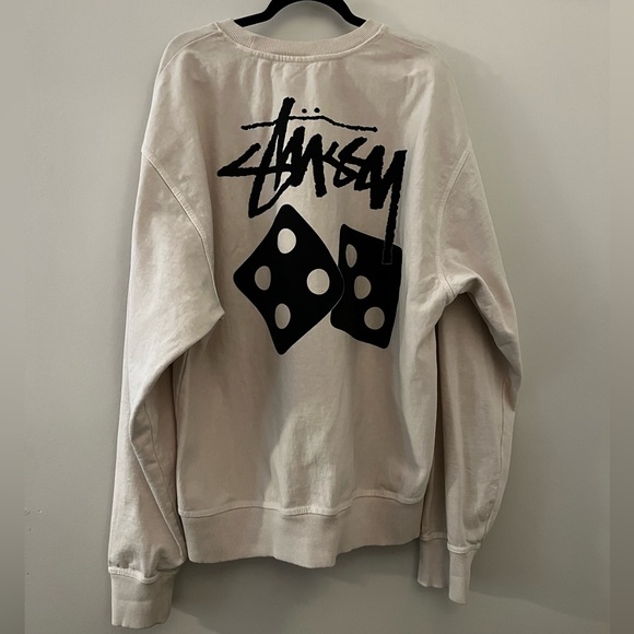 STUSSY DICE CREW OFF-WHITE XXL - Picture 3 of 4